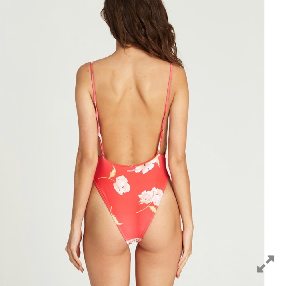 Billabong Red low back one piece size small - Floral Dawn One Piece Swim